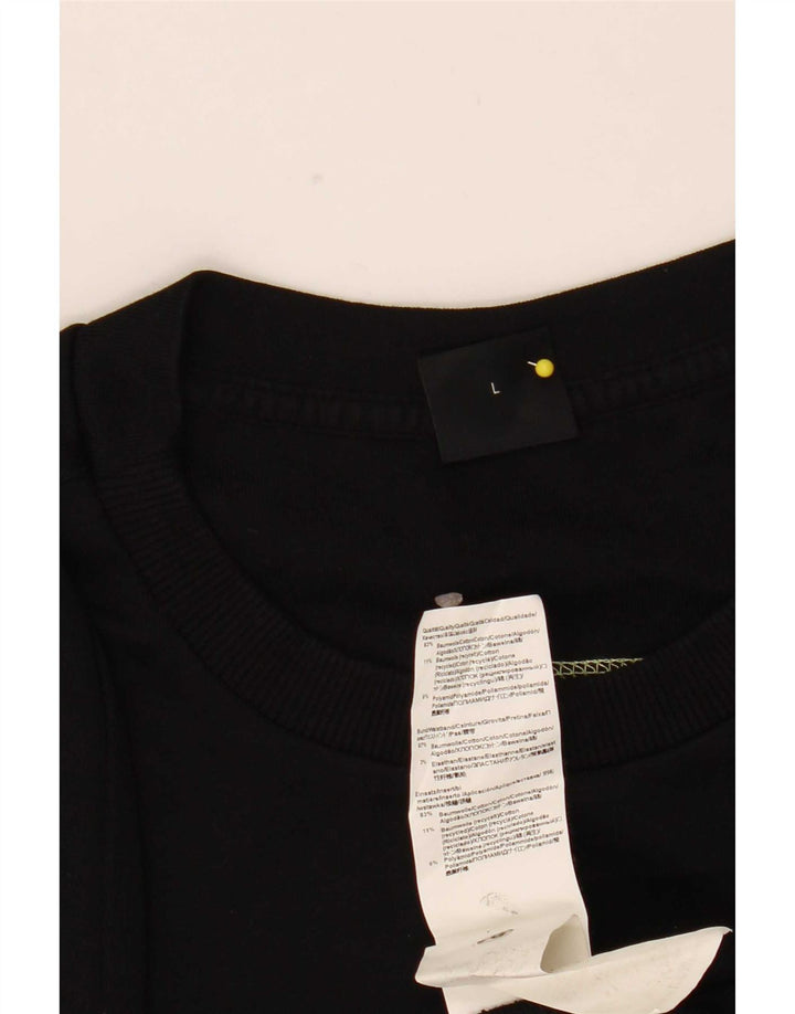 Męska bluza z grafiką Hugo Boss, duża, czarna, bawełniana