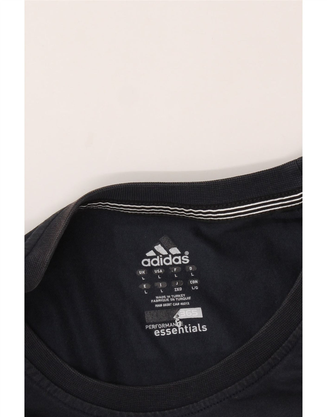 ADIDAS Mens Clima 365 T-Shirt Top Large Navy Blue Vintage Adidas and Second-Hand Adidas from Messina Hembry 