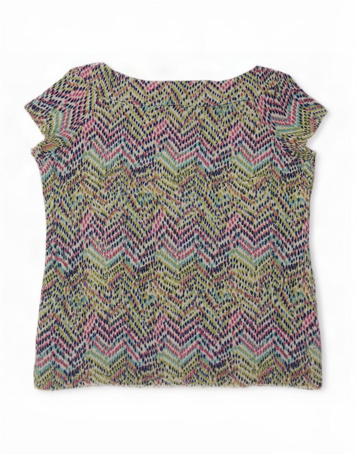 Damski top bluzkowy M&Co UK 12 Średni wielobarwny geometryczny wiskoza