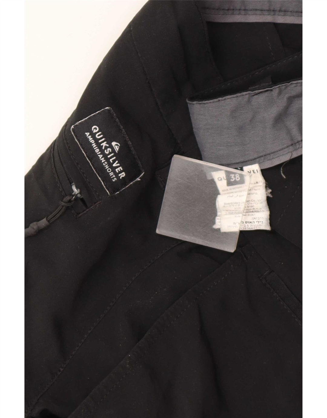 Męskie spodenki chino Quiksilver W38 XL, czarny poliester