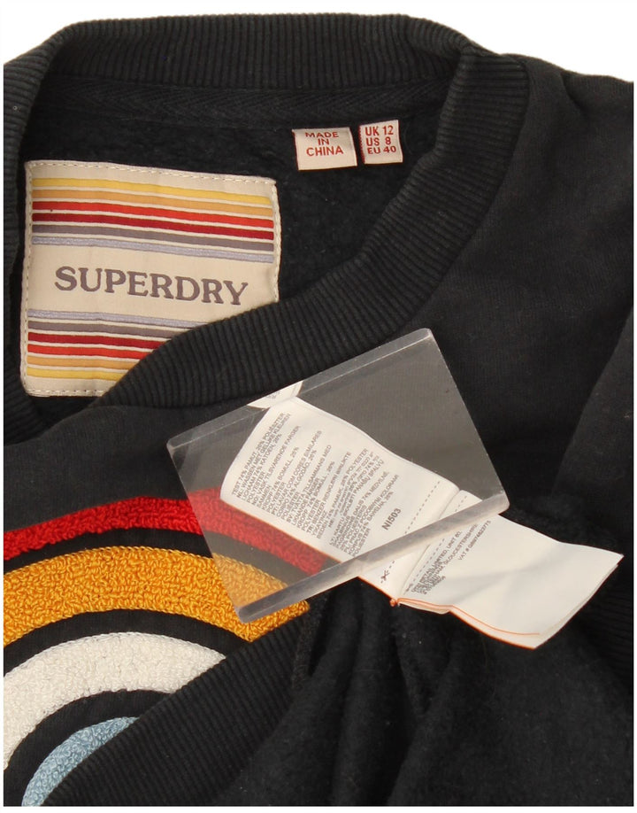 Damski sweter oversize Superdry Graphic UK 12, średni czarny