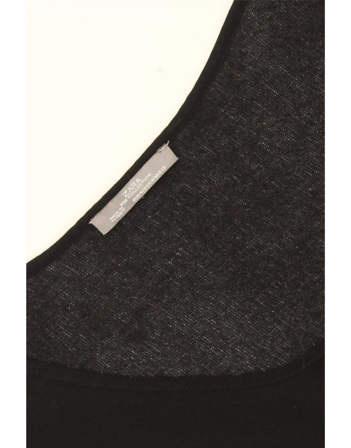 Damski top oversize Zara z rękawem 3/4 UK 14, średni czarny