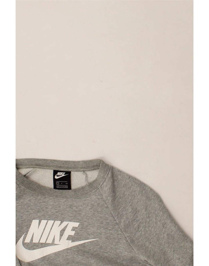 NIKE Mens Graphic Sweatshirt Jumper Small Grey Cotton Vintage Nike and Second-Hand Nike from Messina Hembry 