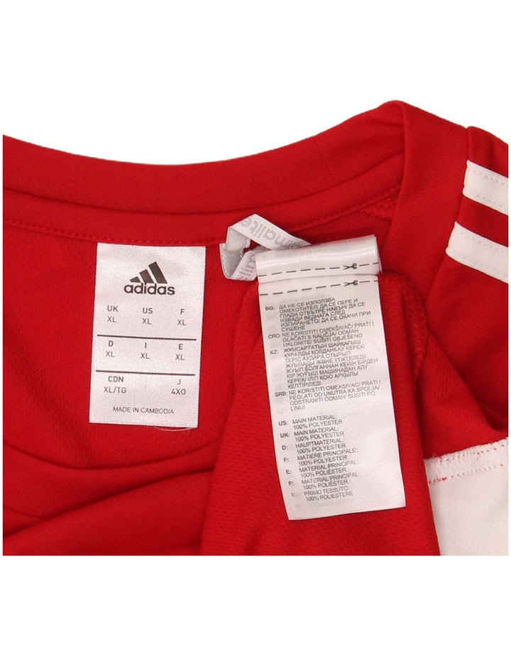 Adidas Męska koszulka Climalite Top XL Czerwony Poliester