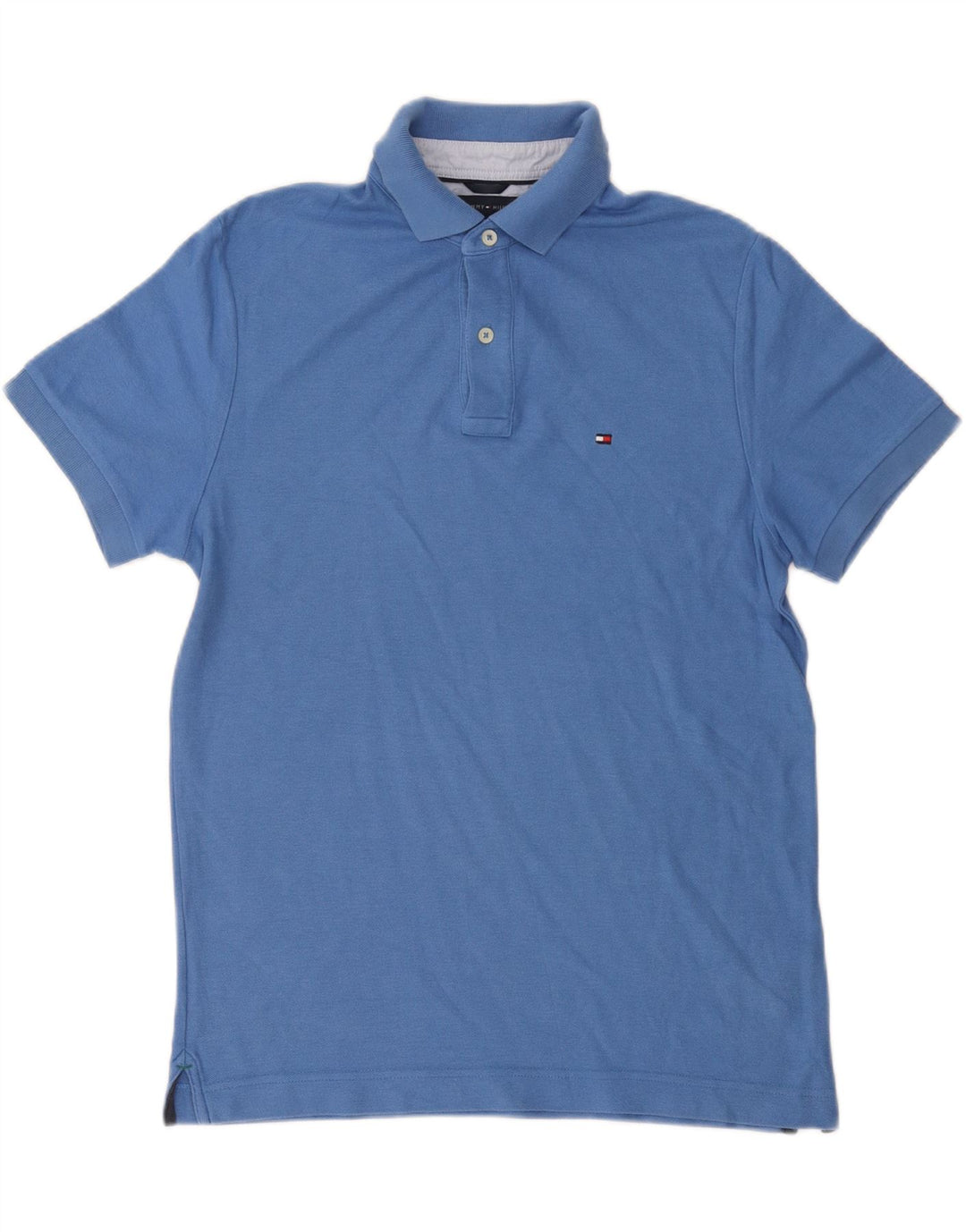 Męska koszulka polo TOMMY HILFIGER o dopasowanym kroju, średnioniebieska, bawełniana