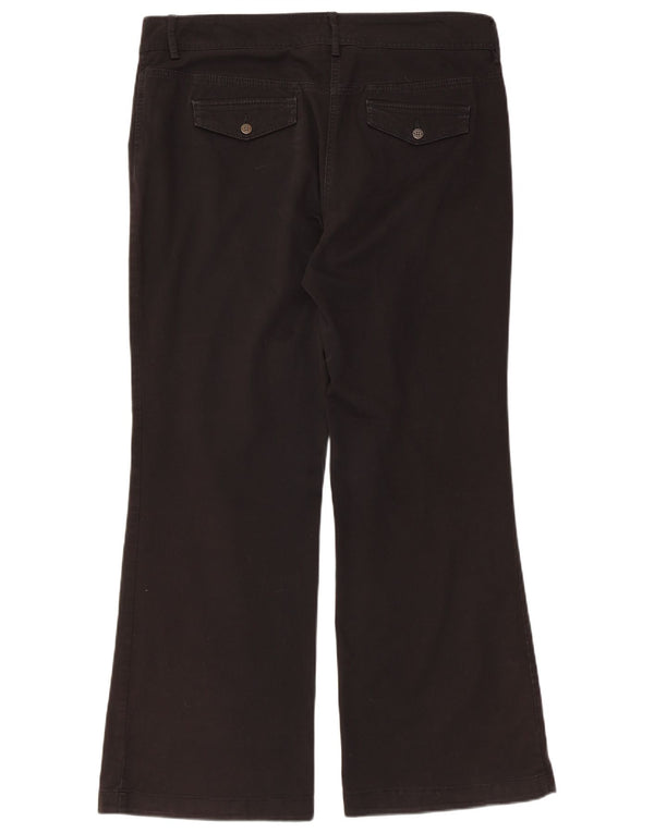 TOMMY HILFIGER Womens Bootcut Casual Trousers US 14 XL W36 L30 Black