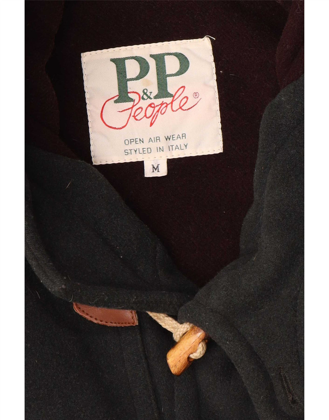 P&P People Męski budrysówka z kapturem UK 38 Średnia zielona wełna