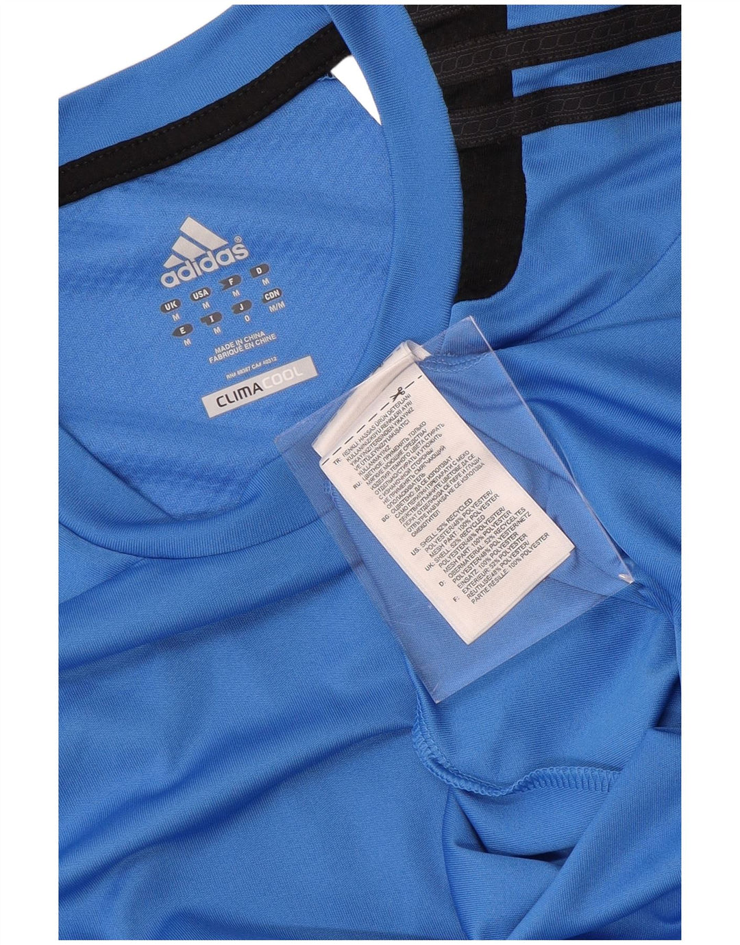 Męska koszulka ADIDAS Climacool z poliestru w kolorze średnioniebieskim