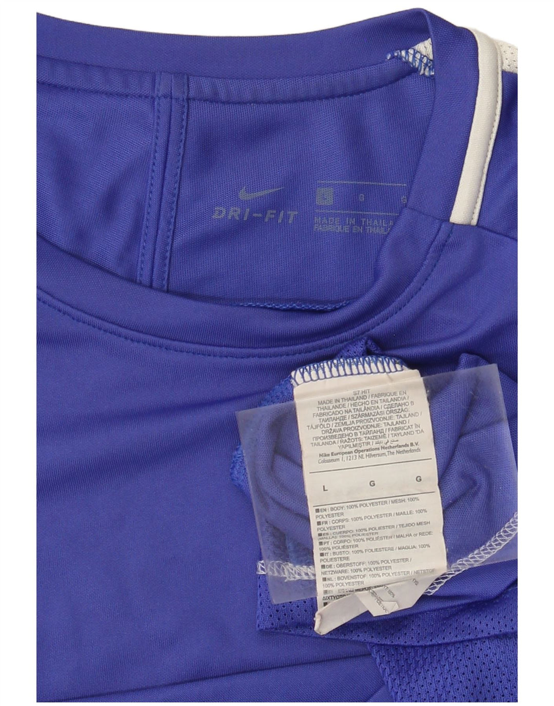 Męska koszulka Nike Dri Fit z dużym fioletowym blokiem kolorów