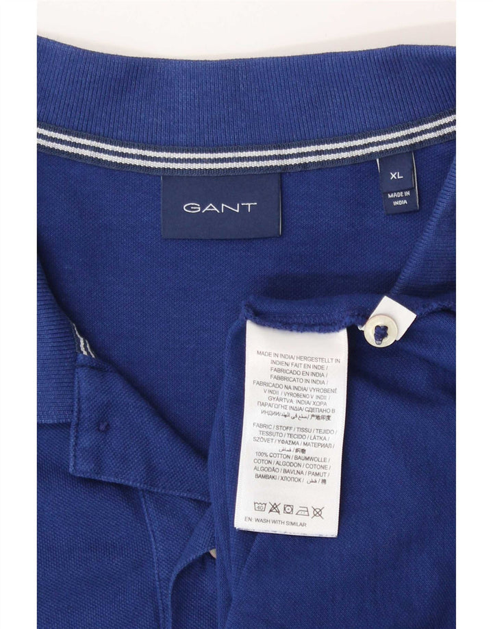 Męska koszulka polo Gant XL, niebieska, bawełniana