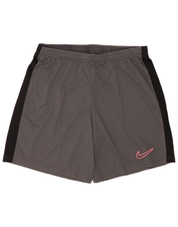 Męskie spodenki sportowe Nike Dri Fit Slim, duży szary poliester z blokami kolorów