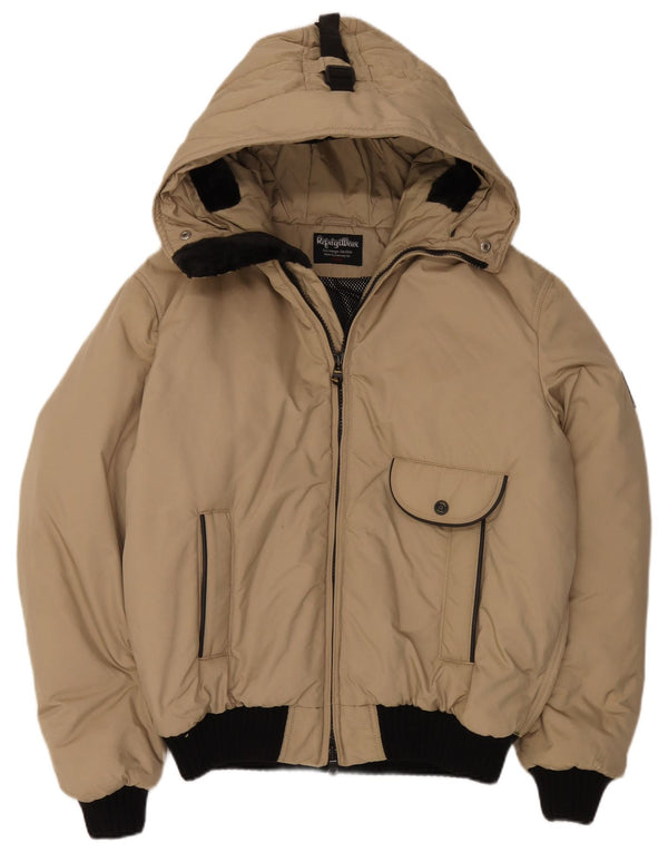 Męska ocieplana kurtka z kapturem Refrigiwear UK 44 2XL Beżowy nylon
