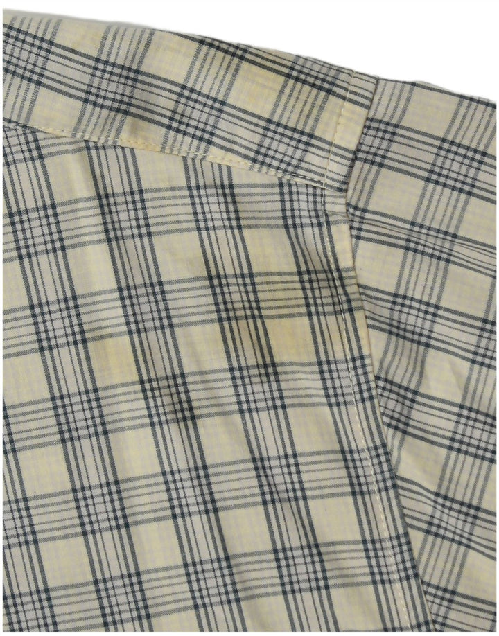 Męska koszula z krótkim rękawem Dockers w średnią żółtą kratkę