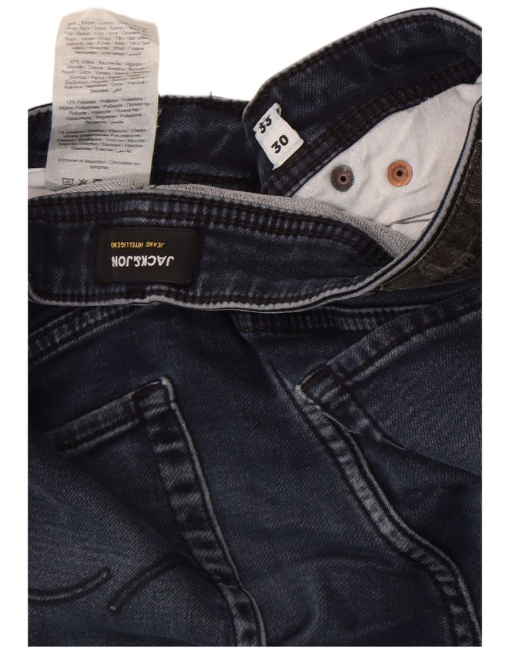 Męskie jeansy Jack & Jones GLENN Slim W33 L30 Niebieska bawełna