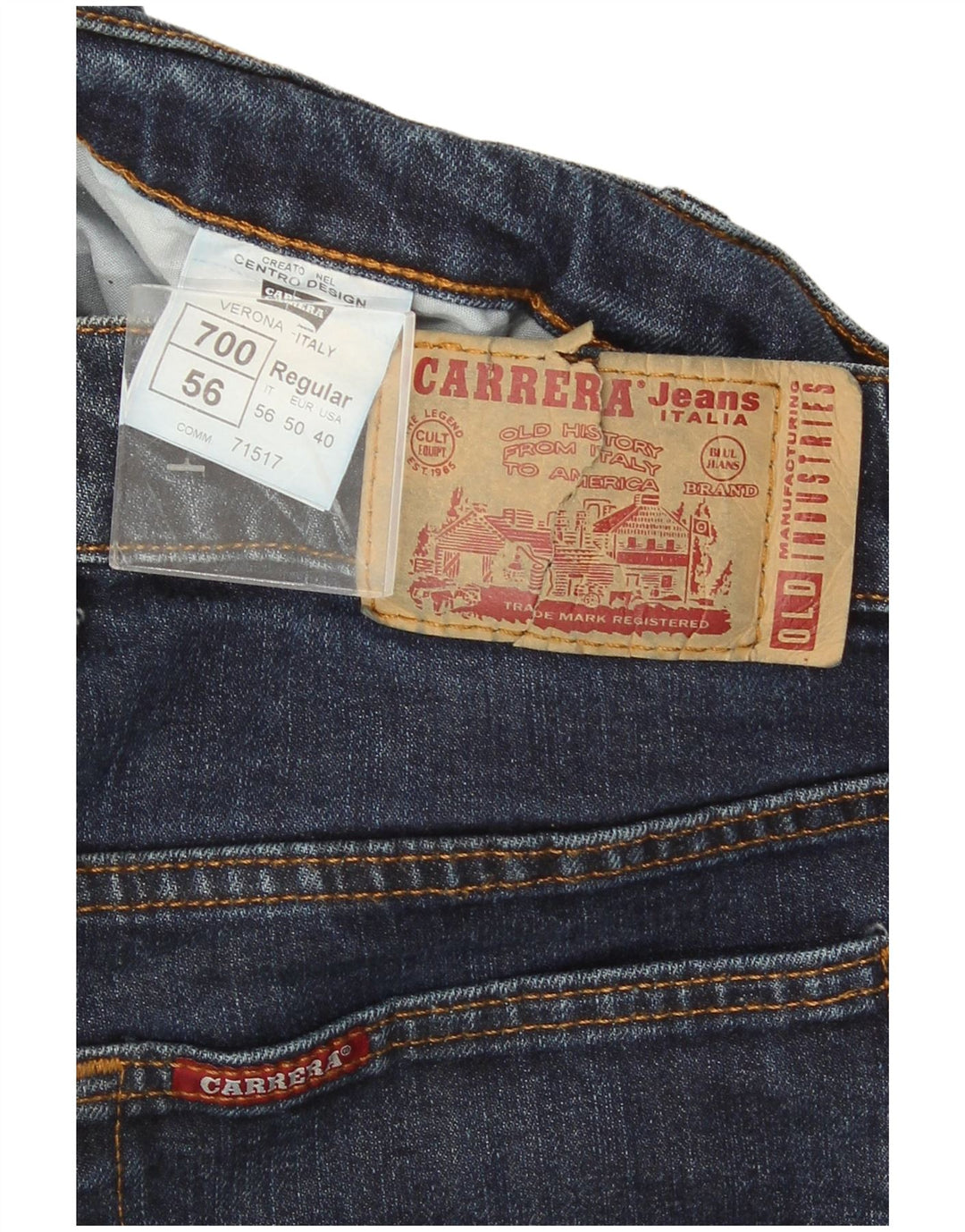 Carrera Męskie 700 Regularne wąskie dżinsy W40 L34 Niebieska bawełna