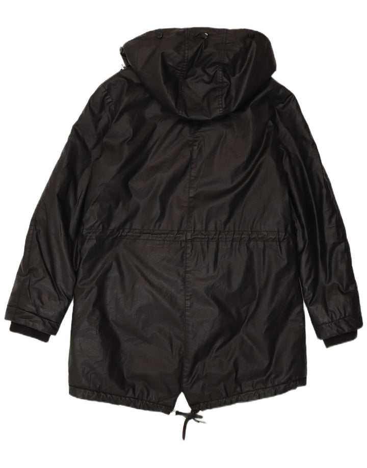 Whistle damska kurtka oversize z kapturem Sherpa Parka UK 10, mała czarna