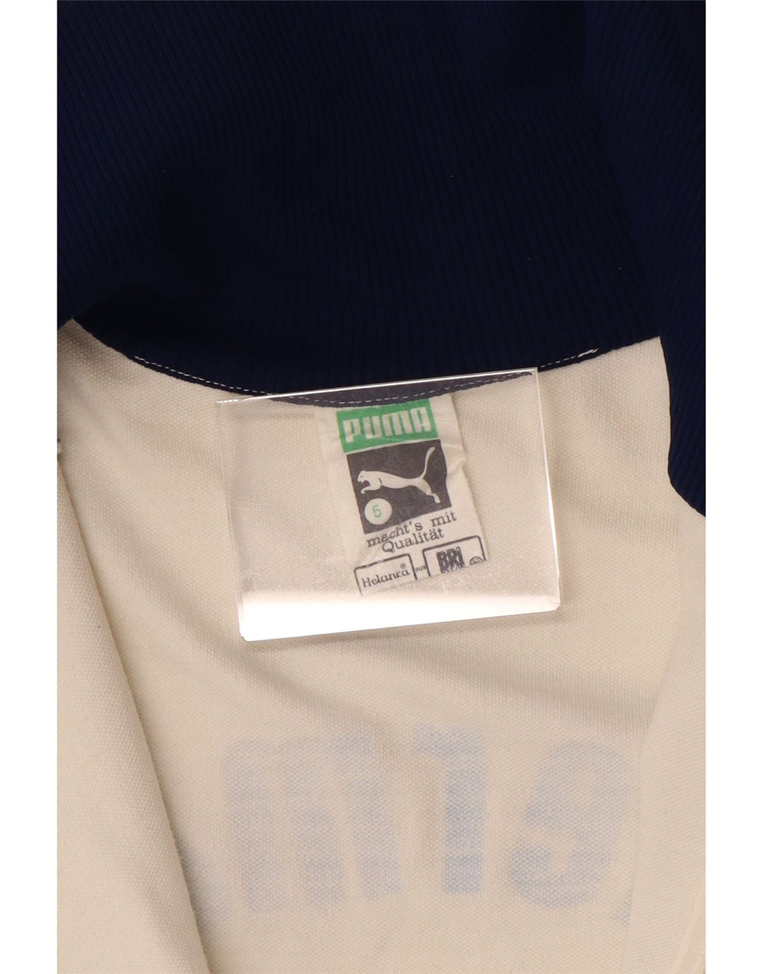 Damska kurtka dresowa Puma Graphic UK 16, duża, biała, z blokami kolorów