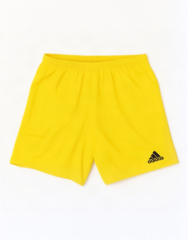 Męskie spodenki sportowe Adidas Climalite, małe, żółte, poliestrowe