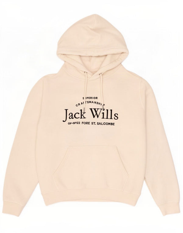 Damski sweter z kapturem Jack Wills Graphic Oversize UK 12 Medium Off White
