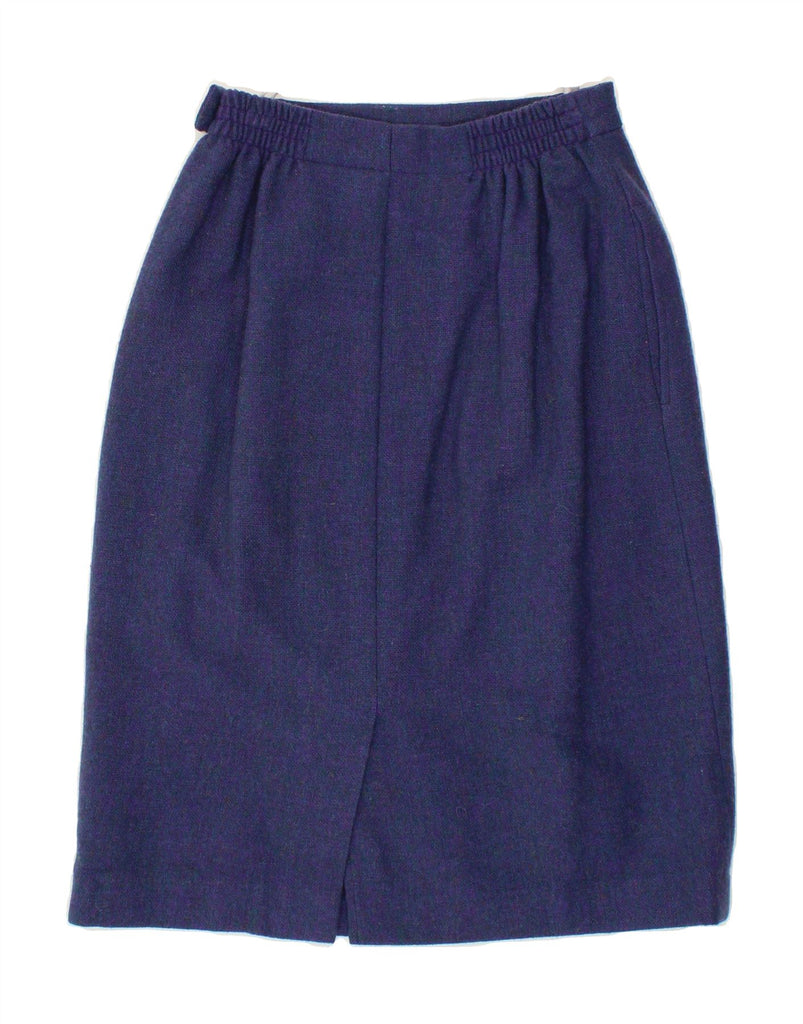 AVOCA Womens Pencil Skirt Small W26  Navy Blue Wool Vintage Avoca and Second-Hand Avoca from Messina Hembry 
