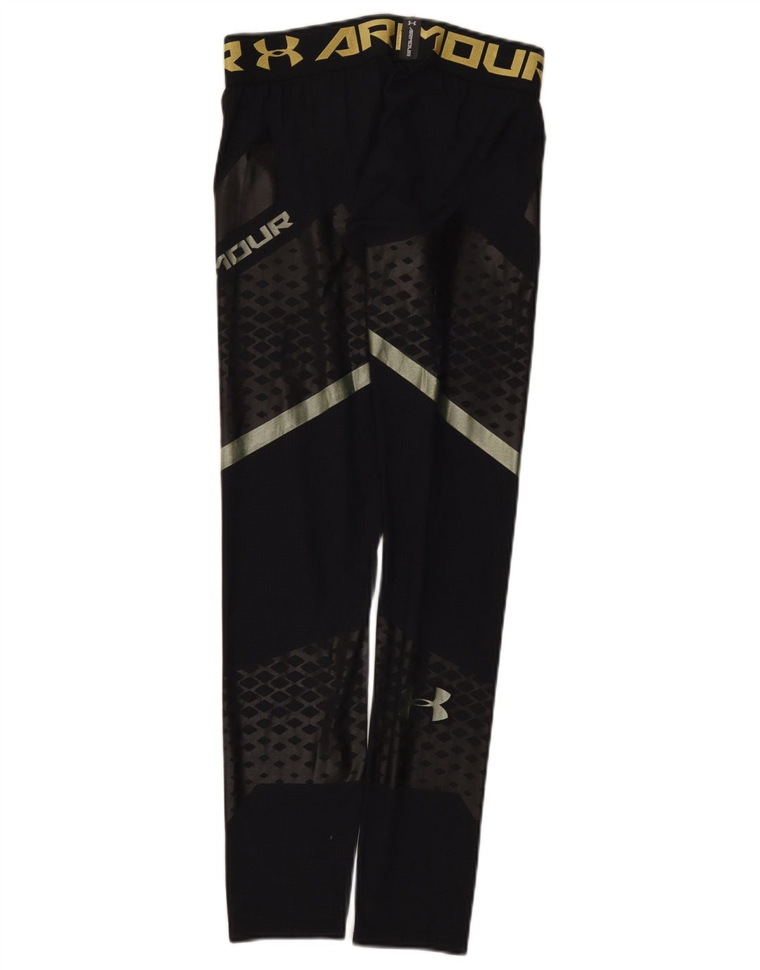 Męskie legginsy Under Armour z grafiką, małe, czarne, z blokami kolorów