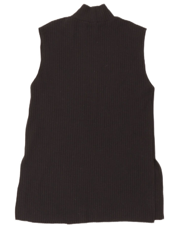 Zara Womens Vest Tank Top UK 12 Medium Black Polyester
