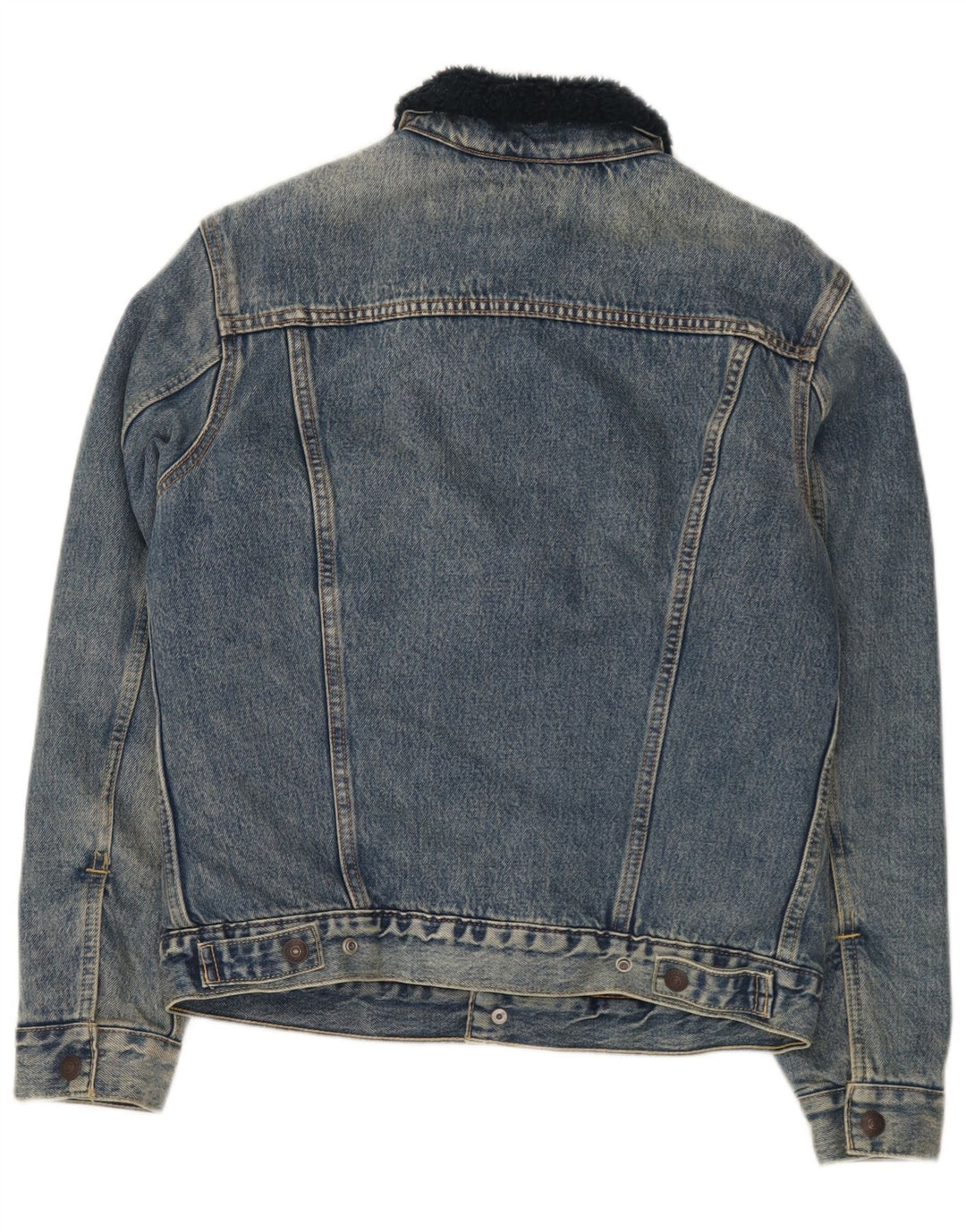 Męska kurtka dżinsowa Levi's Sherpa UK 36 Small Blue Cotton