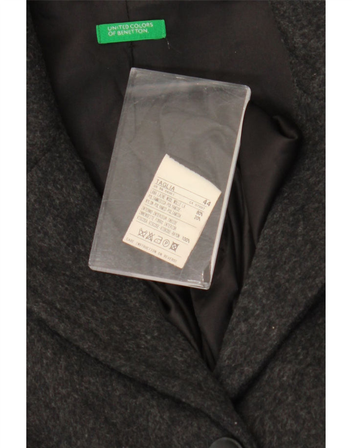 Płaszcz damski Benetton IT 44 Średni szary wełniany