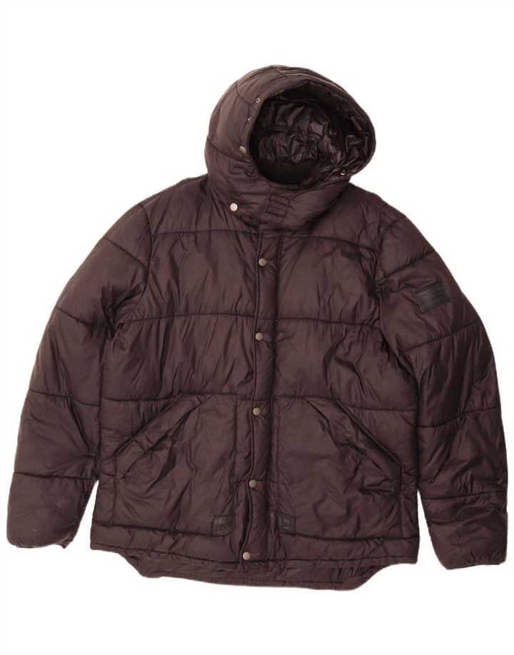 Męska ocieplana kurtka z kapturem Barbour UK 42 XL, czarna, poliamidowa