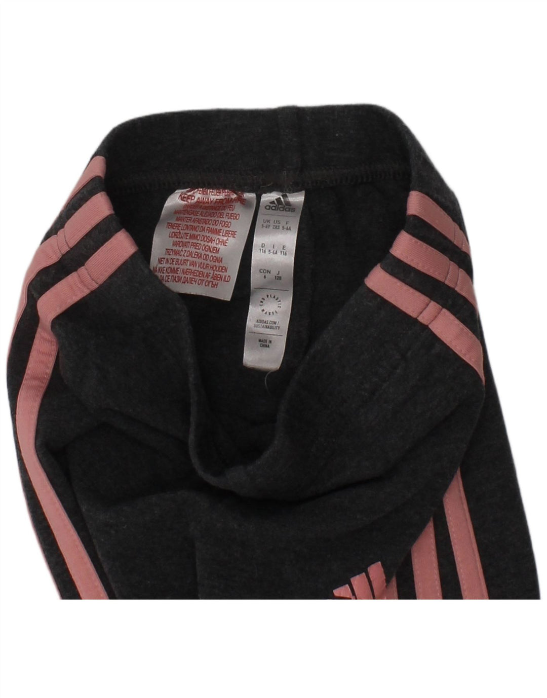 Legginsy Adidas Dziewczęce 5-6 Lat Szare Bawełniane