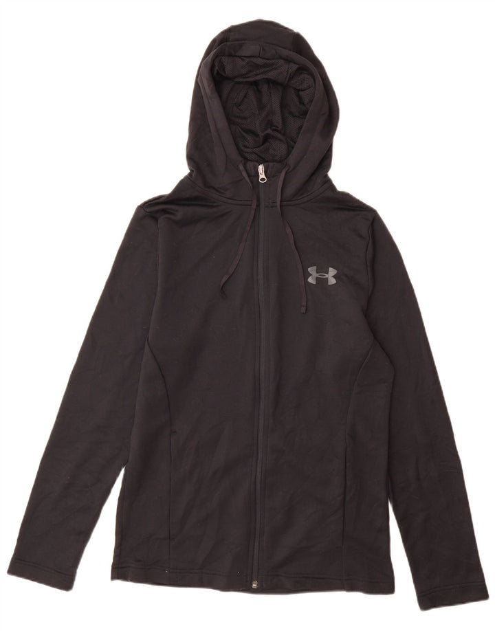 Męski sweter z kapturem i zamkiem Under Armour, mały, czarny, poliestrowy