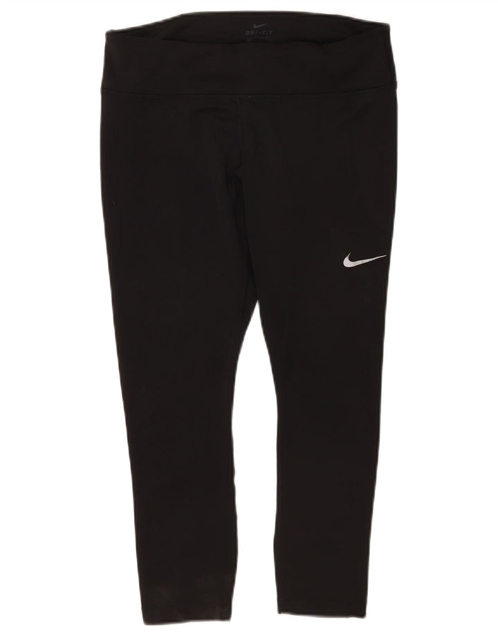 Legginsy damskie Nike UK 16, duże, czarne, poliestrowe