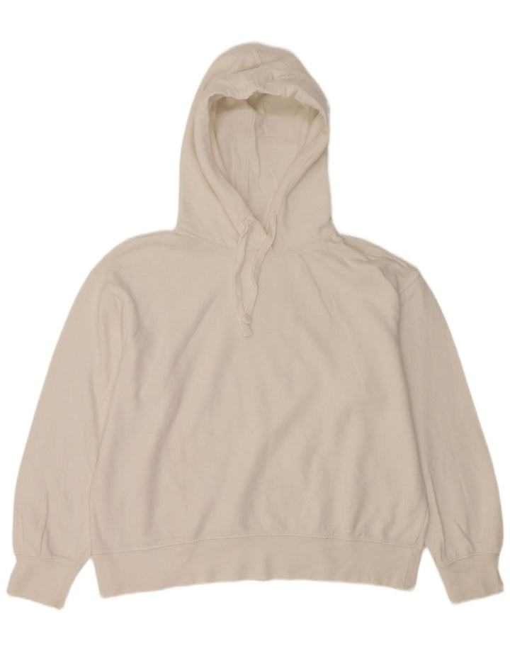 Damski sweter oversize z kapturem Zara UK 16, duży, biały