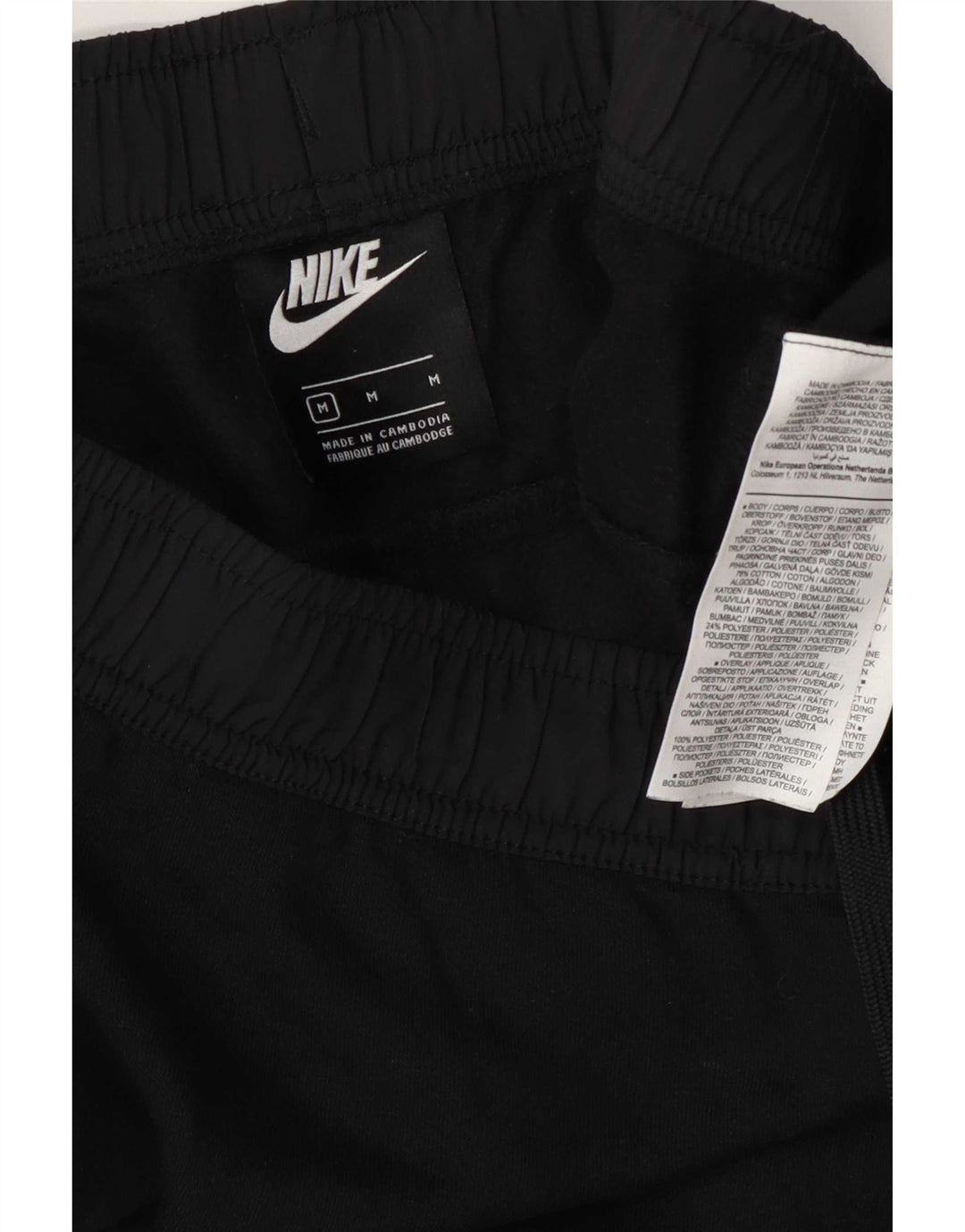 Męskie spodnie dresowe Nike Graphic Joggers, średnia czarna bawełna