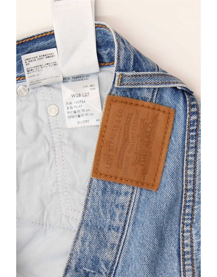 Damskie jeansy Levi's Ribcage Straight W28 L27 Niebieskie bawełniane
