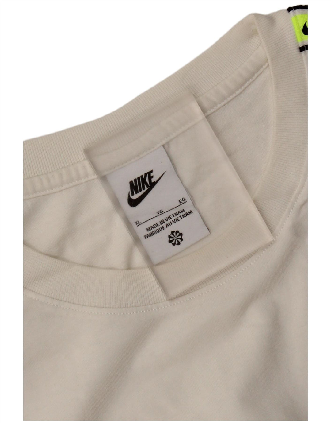Męski T-shirt Nike z grafiką Top XL, biały, z blokami kolorów