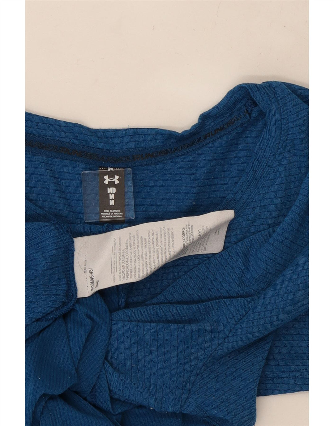 Damska koszulka T-shirt UNDER ARMOUR UK 14, średni niebieski, poliester