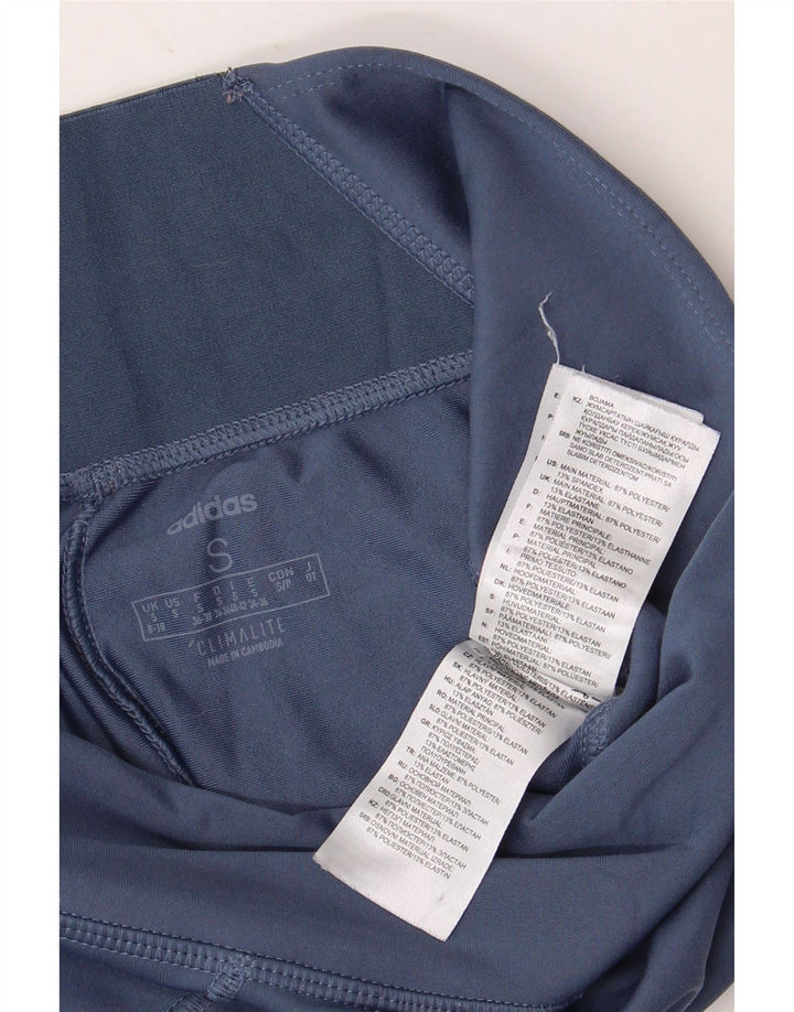 Damskie legginsy ADIDAS Climalite UK 8/10, małe, niebieskie, poliestrowe
