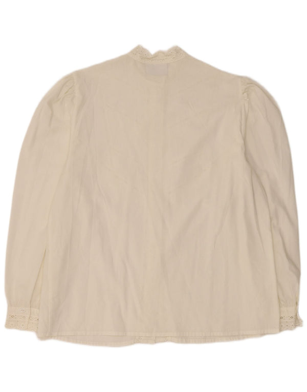 Damska bluzka koszulowa MEICO EU 44 XL, biała w kwiaty