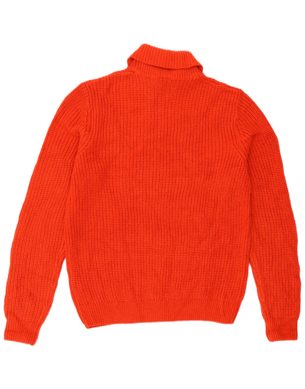 Marks & Spencer Damski sweter z golfem UK 14, średni czerwony akryl