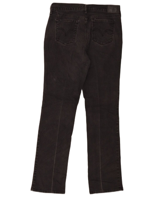Damskie jeansy Levi's 505 Straight W30 L32 Czarne bawełniane