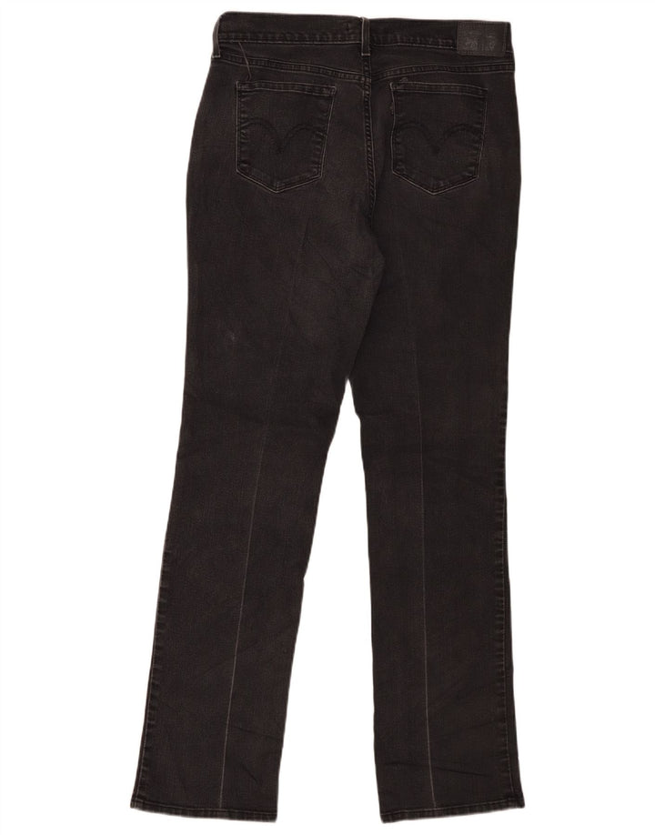 Damskie jeansy Levi's 505 Straight W30 L32 Czarne bawełniane