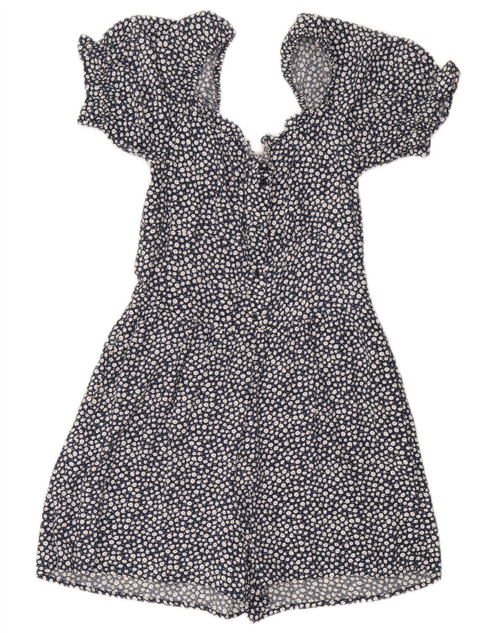 Kombinezon damski SUPERDRY UK 8 Small, granatowy, w kwiaty, wiskoza