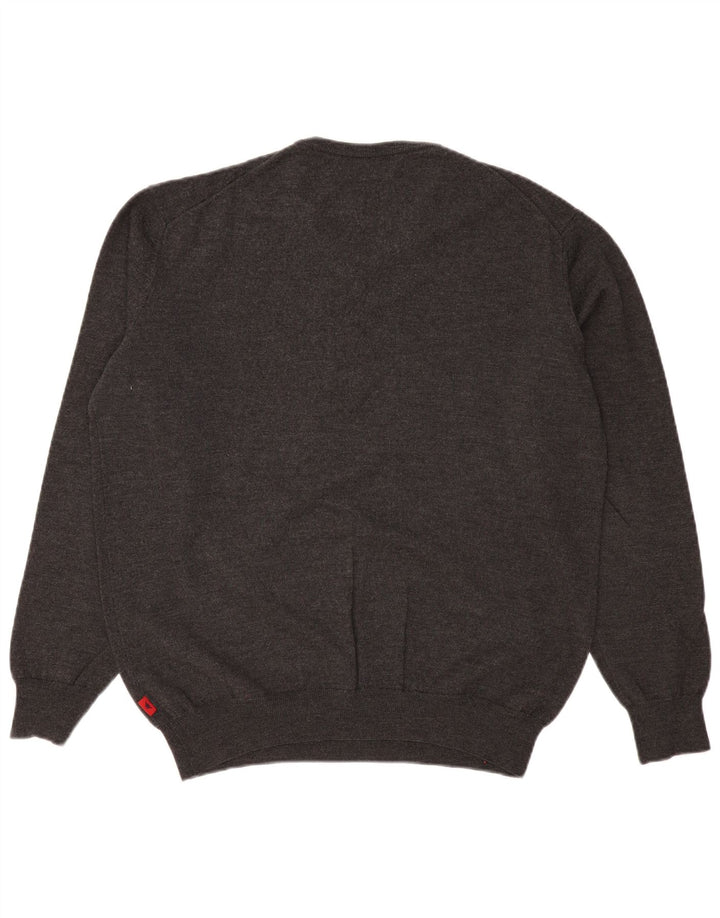 Męski sweter KAPPA z dekoltem w kształcie litery V, 2XL, szary