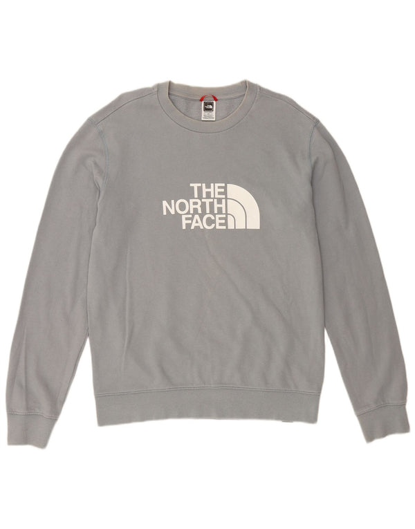 THE NORTH FACE Mens Graphic Sweatshirt Jumper Large Grey Cotton