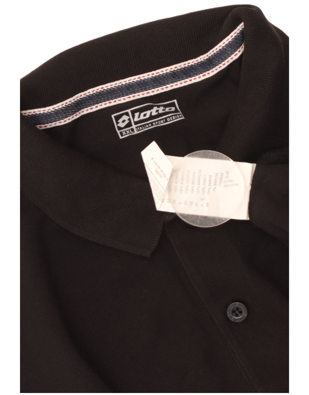 Męska koszulka polo Lotto 2XL Czarna, bawełniana