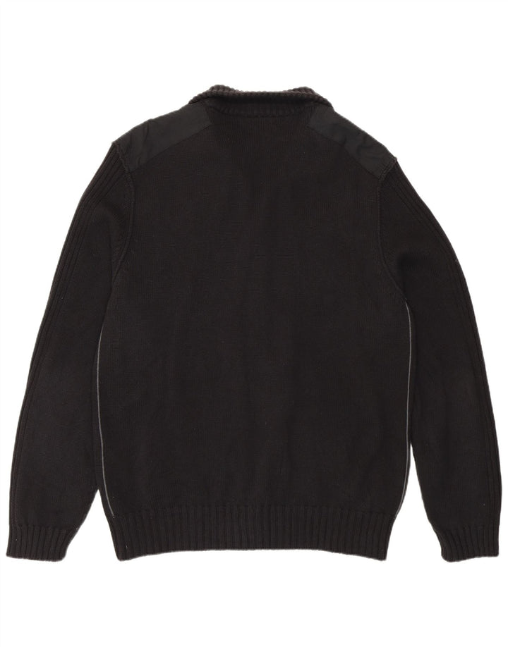 Męski sweter rozpinany Calvin Klein, duży, czarny, bawełniany