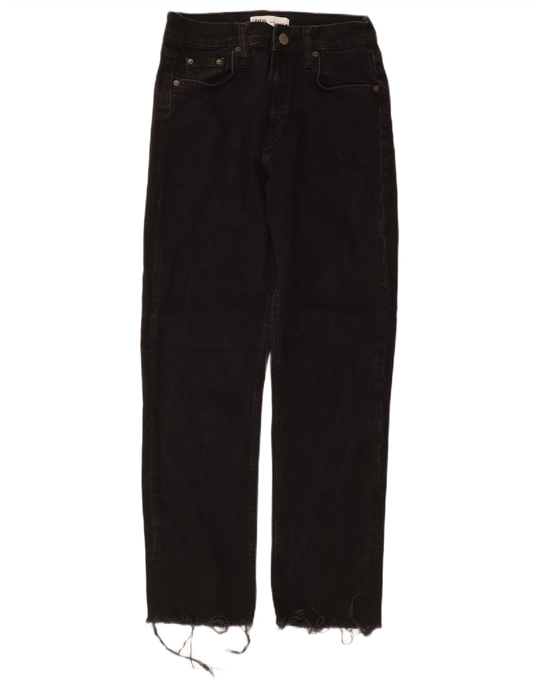 Damskie proste dżinsy Zara EU 38 Small W28 L27 Czarne