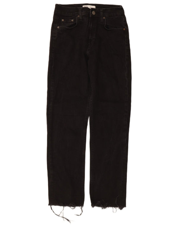 Damskie proste dżinsy Zara EU 38 Small W28 L27 Czarne