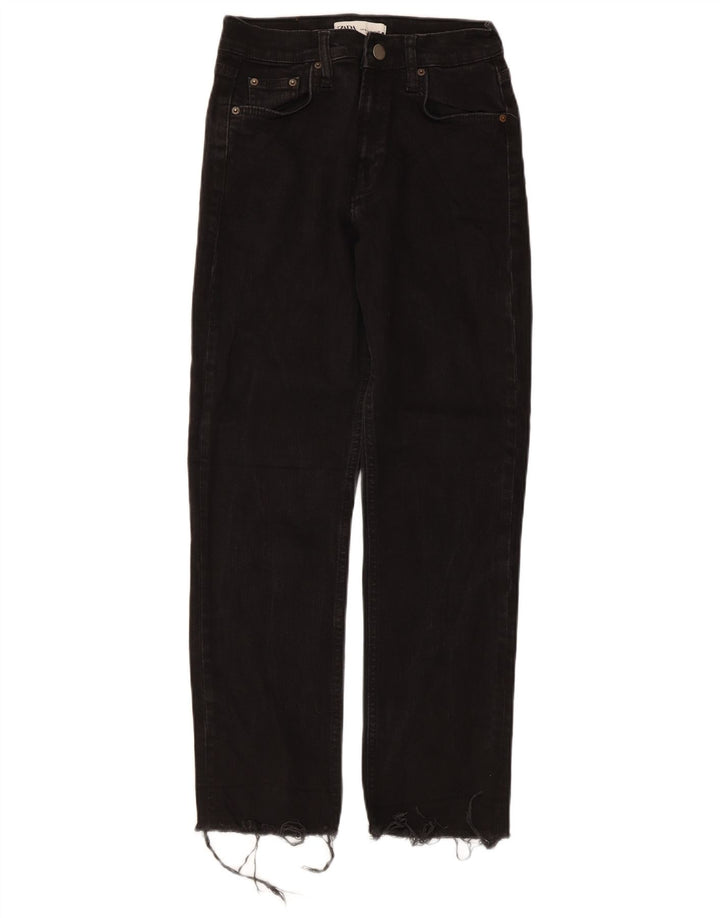 Damskie proste dżinsy Zara EU 38 Small W28 L27 Czarne